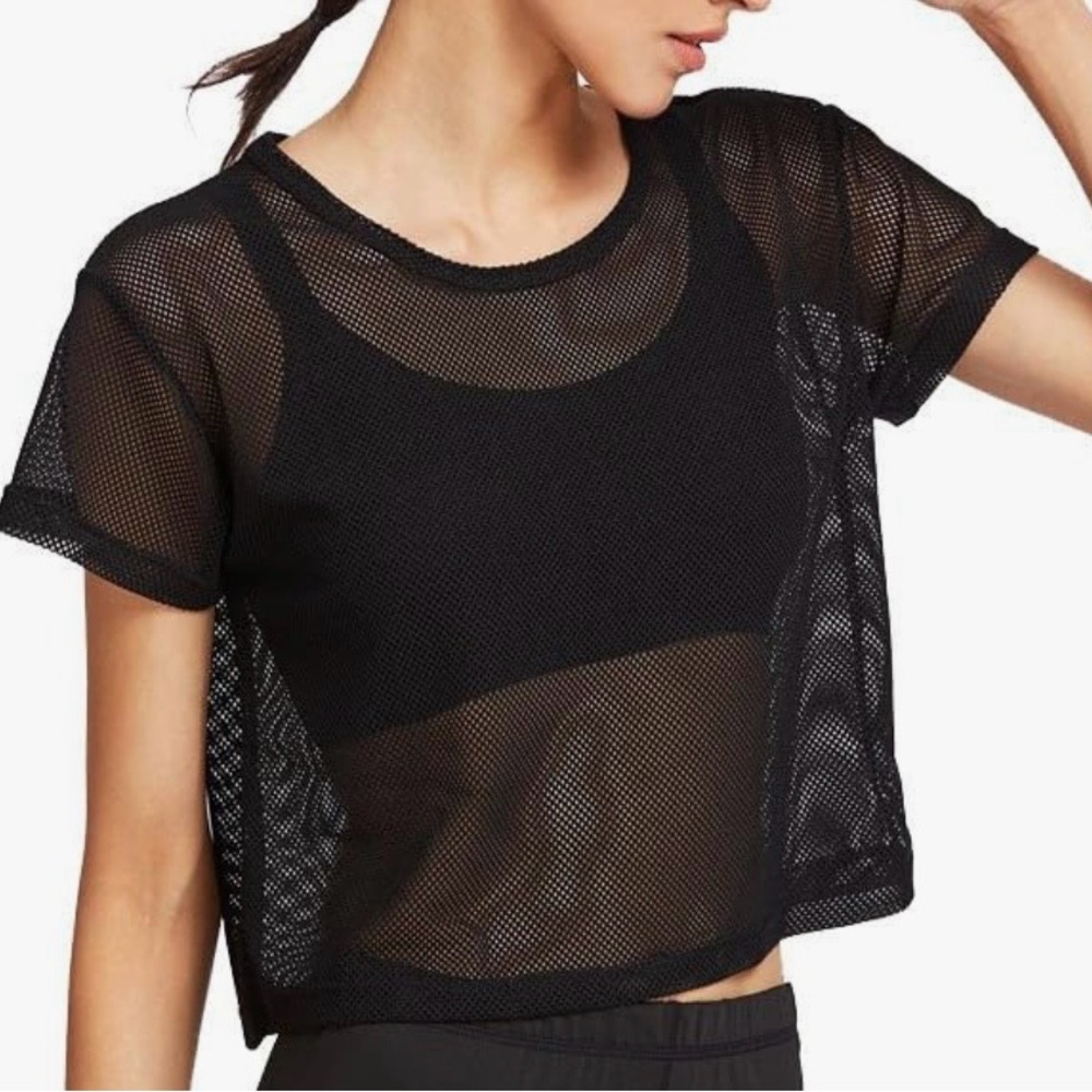 Black Mesh Women's Top